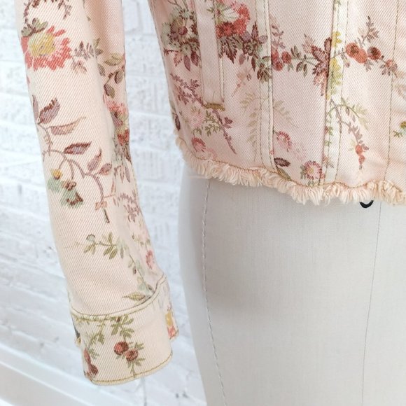 ADORABLE REBECCA TAYLOR PRINT JEAN JACKET - Picture 5 of 9